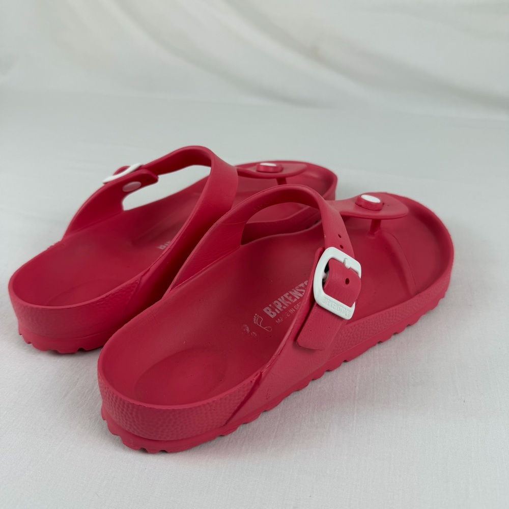 Birkenstock Womens 39  Coral Pink Gizeh‎ Eva Thong Sandals Slip On - Picture 3 of 16